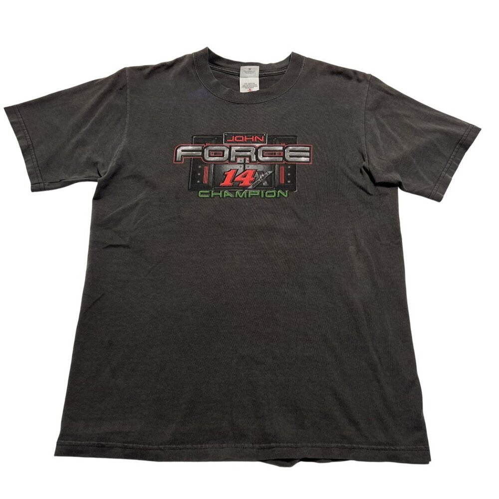 John Force 14X Champion D-Termination Racing Nascar T-Shirt in Black